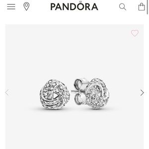 Pandora Shimmering Knot Stud Earrings